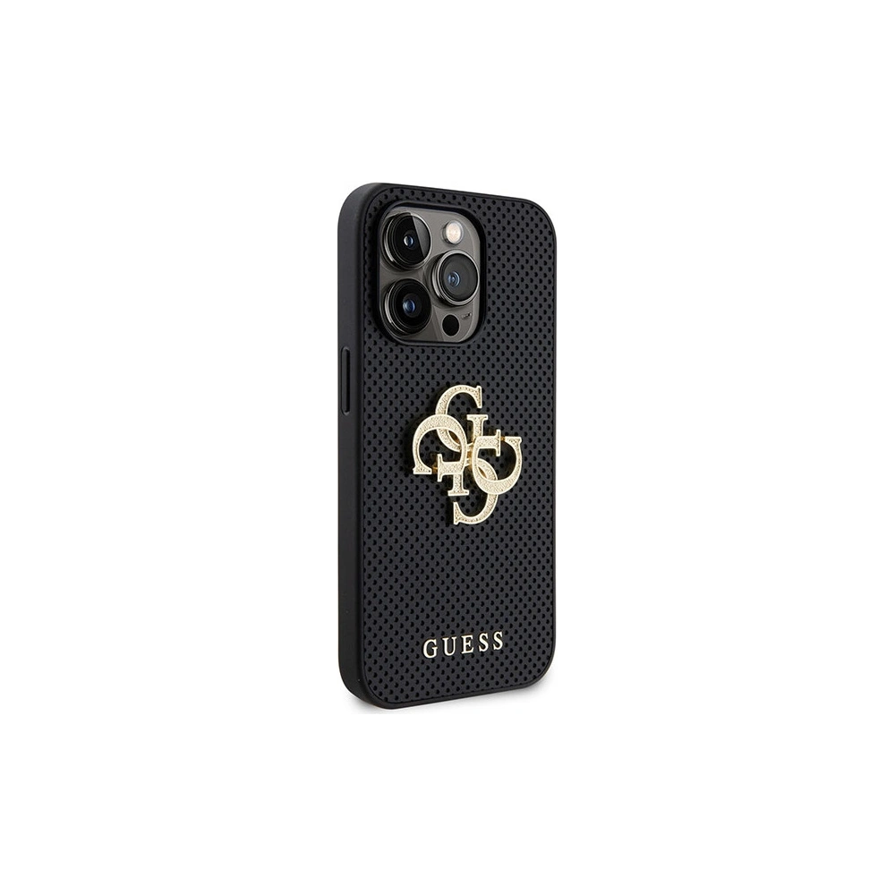 Hurtownia GSM - Etui Guess GUHCP15XPSP4LGK iPhone 15 Pro Max fekete/black hardcase bőr perforált 4G csillogó logó - GUE3028 - {ean13} - Hurt