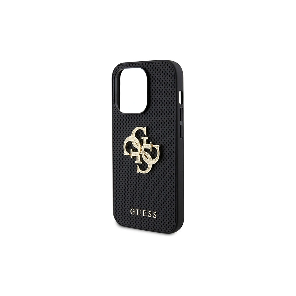 Hurtownia GSM - Etui Guess GUHCP15XPSP4LGK iPhone 15 Pro Max fekete/black hardcase bőr perforált 4G csillogó logó - GUE3028 - {ean13} - Hurt