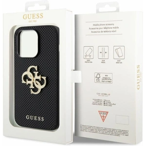 Hurtownia GSM - Etui Guess GUHCP15XPSP4LGK iPhone 15 Pro Max fekete/black hardcase bőr perforált 4G csillogó logó - GUE3028 - {ean13} - Hurt