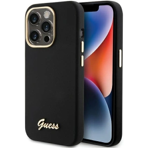 Hurtownia GSM - Etui Guess GUHCP15XSMBSLK iPhone 15 Pro Max černý/black hardcase Silicone Script Metal Logo & Frame - GUE3029 - {ean13} - Hurt