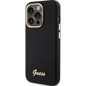 Hurtownia GSM - Case Guess GUHCP15XSMBSLK iPhone 15 Pro Max schwarz/hardcase Silikon Script Metall Logo & Rahmen - GUE3029 - {ean13} - Hurt