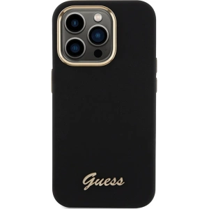 Hurtownia GSM - Case Guess GUHCP15XSMBSLK iPhone 15 Pro Max schwarz/hardcase Silikon Script Metall Logo & Rahmen - GUE3029 - {ean13} - Hurt