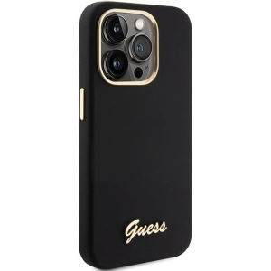 Hurtownia GSM - Case Guess GUHCP15XSMBSLK iPhone 15 Pro Max schwarz/hardcase Silikon Script Metall Logo & Rahmen - GUE3029 - {ean13} - Hurt