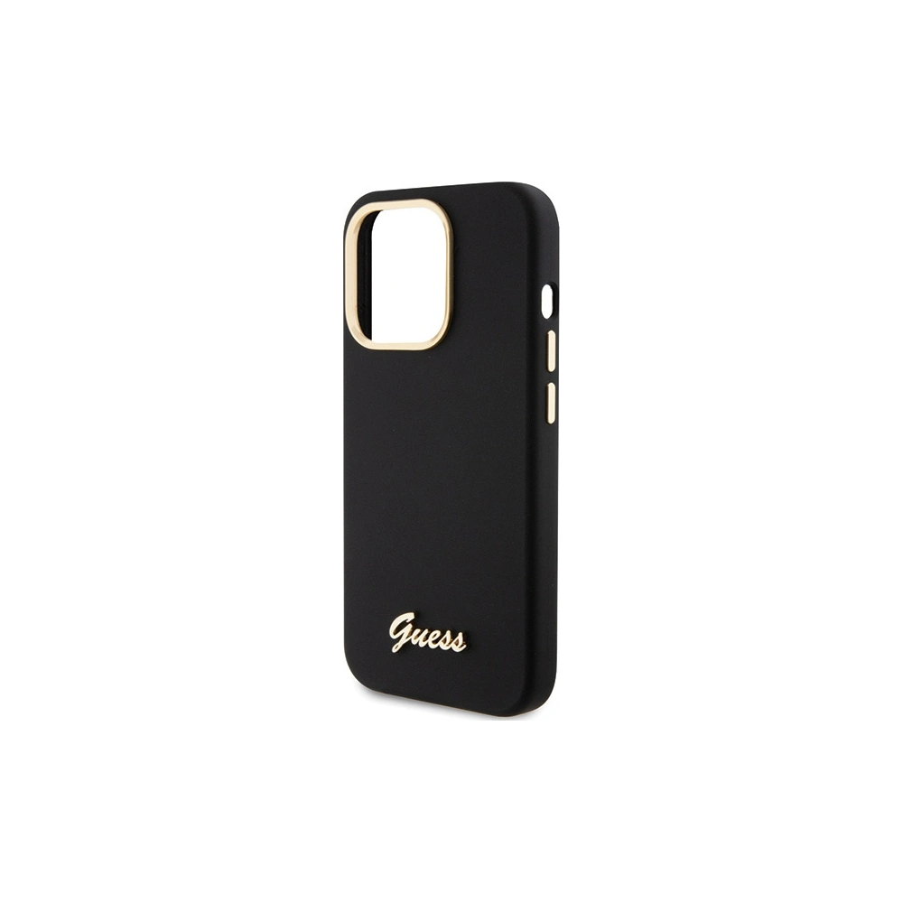 Hurtownia GSM - Case Guess GUHCP15XSMBSLK iPhone 15 Pro Max schwarz/hardcase Silikon Script Metall Logo & Rahmen - GUE3029 - {ean13} - Hurt