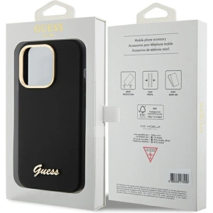 Hurtownia GSM - Etui Guess GUHCP15XSMBSLK iPhone 15 Pro Max černý/black hardcase Silicone Script Metal Logo & Frame - GUE3029 - {ean13} - Hurt