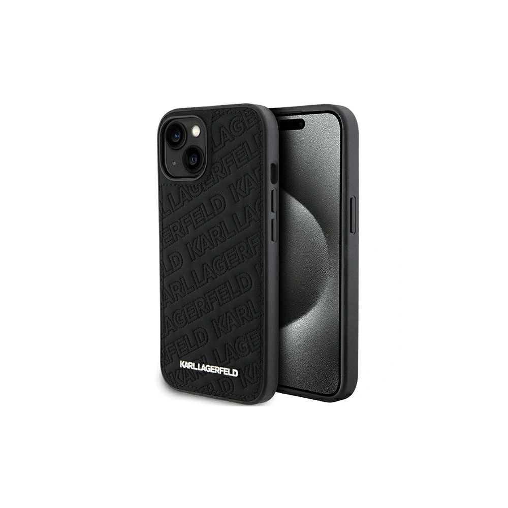 Hurtownia GSM - Case Karl Lagerfeld KLHCP15SPQKPMK iPhone 15 schwarz/black hardcase Quilted K Pattern - KLD1801 - {ean13} - Hurt