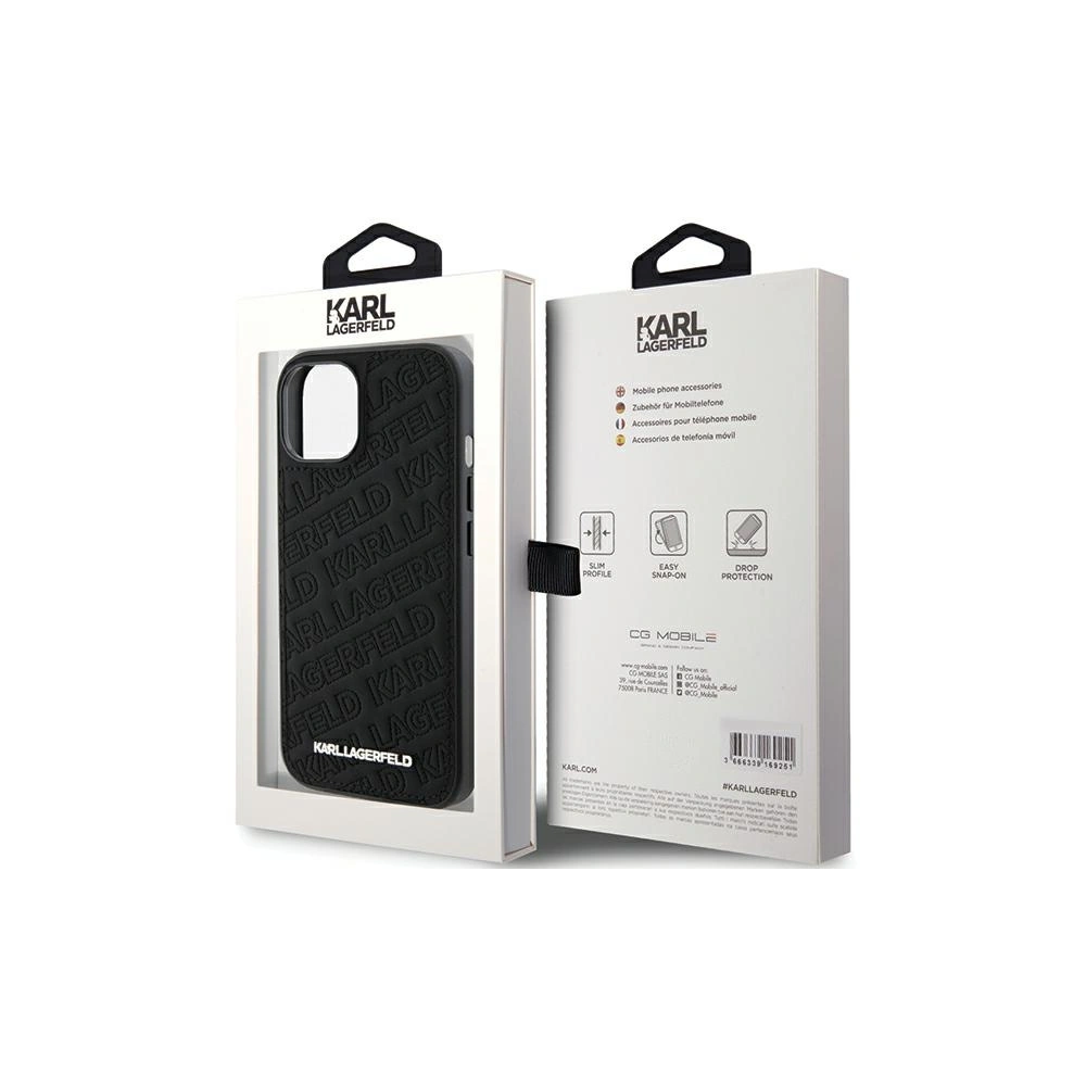 Hurtownia GSM - Case Karl Lagerfeld KLHCP15SPQKPMK iPhone 15 schwarz/black hardcase Quilted K Pattern - KLD1801 - {ean13} - Hurt
