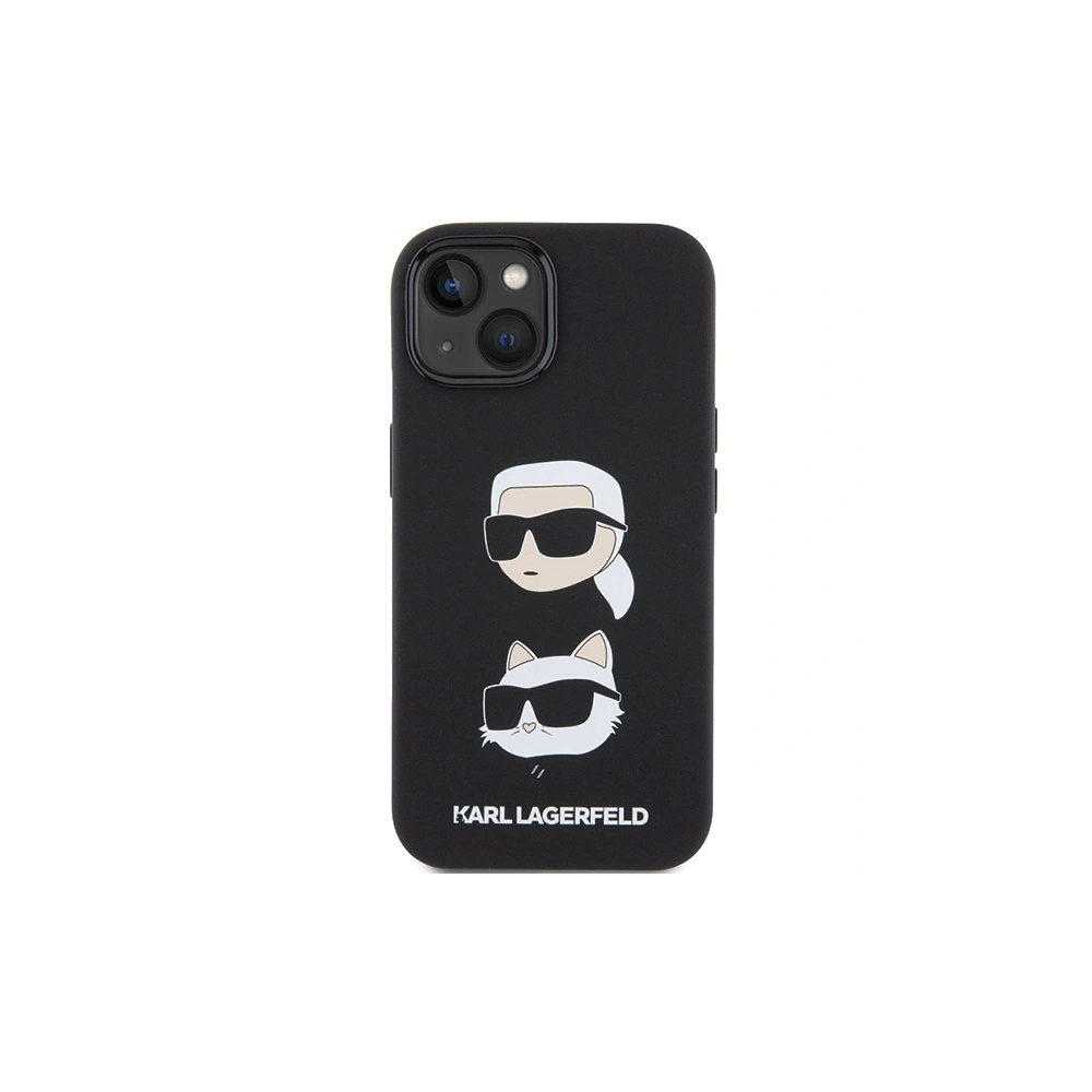 Etui Karl Lagerfeld KLHCP15SSDHKCNK iPhone 15 czarny/black Silicone Etui Karl&Choupette Head