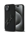 Etui Karl Lagerfeld KLHCP15SSKSBMCK iPhone 15 fekete/black kemény tok Szilikon Etui Karl Script