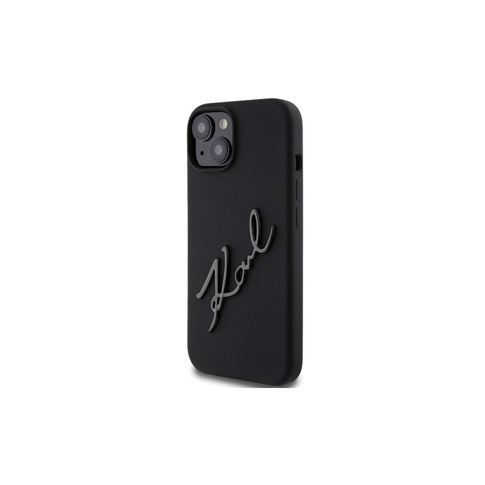 Etui Karl Lagerfeld KLHCP15SSKSBMCK iPhone 15 fekete/black kemény tok Szilikon Etui Karl Script