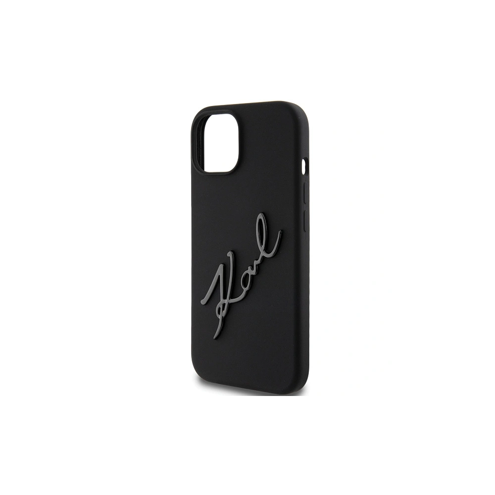 Etui Karl Lagerfeld KLHCP15SSKSBMCK iPhone 15 fekete/black kemény tok Szilikon Etui Karl Script