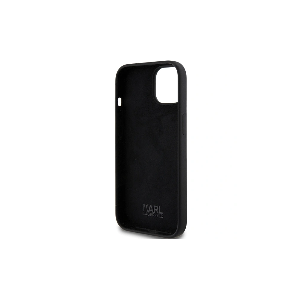Etui Karl Lagerfeld KLHCP15SSKSBMCK iPhone 15 fekete/black kemény tok Szilikon Etui Karl Script