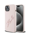 Etui Karl Lagerfeld KLHCP15SSKSBMCP iPhone 15 rózsaszín/pink keményház Szilikon Etui Karl Script