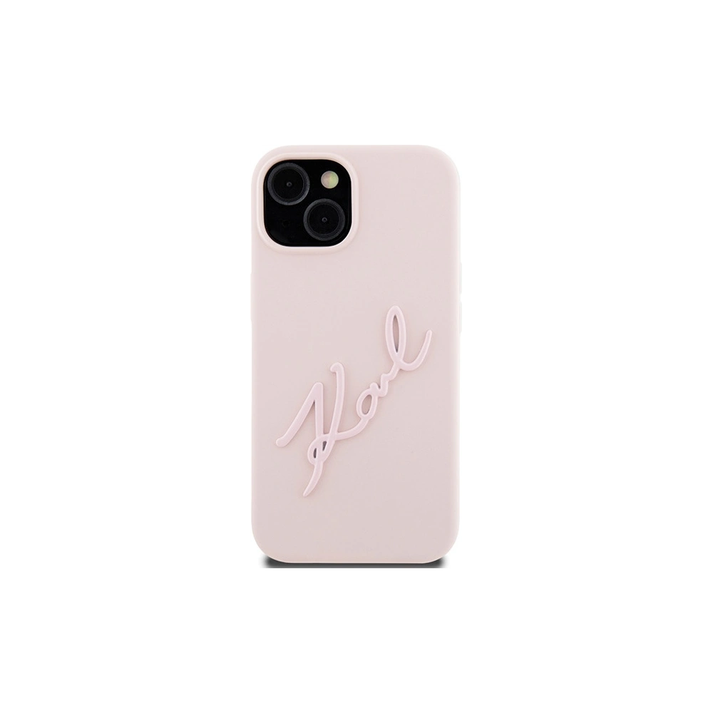 Etui Karl Lagerfeld KLHCP15SSKSBMCP iPhone 15 rózsaszín/pink keményház Szilikon Etui Karl Script