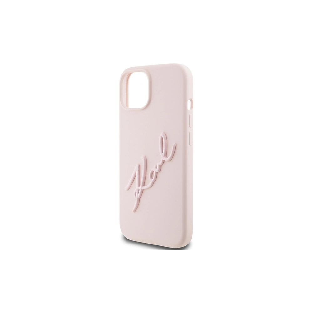 Etui Karl Lagerfeld KLHCP15SSKSBMCP iPhone 15 rózsaszín/pink keményház Szilikon Etui Karl Script