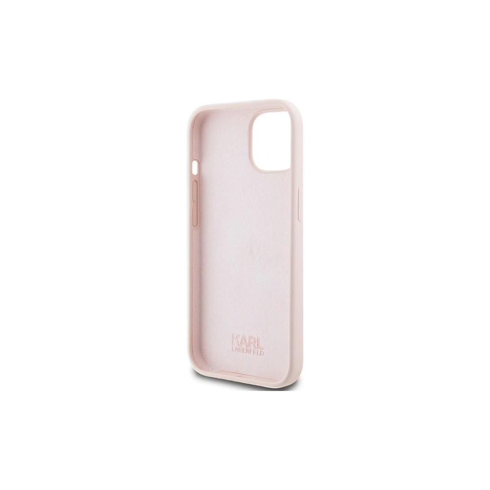 Etui Karl Lagerfeld KLHCP15SSKSBMCP iPhone 15 rózsaszín/pink keményház Szilikon Etui Karl Script