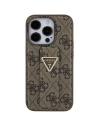 Etui Guess GUHCP15SPGS4TDW Apple iPhone 15 hardcase Grip Stand 4G Triangle Strass maro/brown