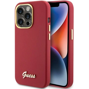 Hurtownia GSM - Etui Guess GUHCP15XSMBSLM Apple iPhone 15 Pro Max hardcase Silicon Script Metal Logo & Frame magenta - GUE3033 - {ean13} - Hurt