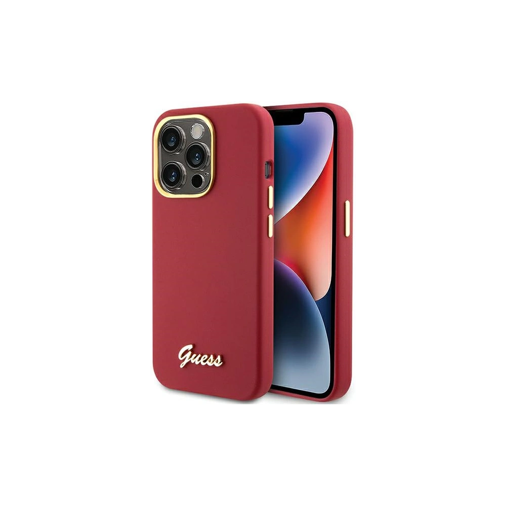 Hurtownia GSM - Etui Guess GUHCP15XSMBSLM Apple iPhone 15 Pro Max hardcase silikonový s kovovým logem a rámem magenta - GUE3033 - {ean13} - Hurt