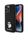 Etui Karl Lagerfeld KLHCP15LSMHCNPK Apple iPhone 15 Pro Szilikon Choupette Fém Jelvény fekete/black