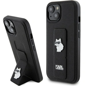 Hurtownia GSM - Etui Karl Lagerfeld KLHCP15MGSACHPK Apple iPhone 15 Plus / 14 Plus hardcase Gripstand Saffiano Choupette Pins negru/black - KLD1808 - {ean13} - Hurt