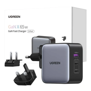 Hurtownia GSM - Síťová nabíječka UGREEN Nexode CD296 zásuvky EU/US/UK, USB-A, 2xUSB-C, 65W - UGR1762 - {ean13} - Hurt