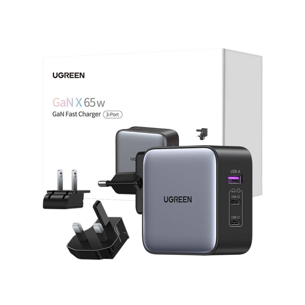 Hurtownia GSM - UGREEN Nexode CD296 Netzladegerät EU/US/UK-Stecker, USB-A, 2xUSB-C, 65W - UGR1762 - {ean13} - Hurt