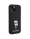 Etui Karl Lagerfeld KLHCP15SSMHKNPK Apple iPhone 15 Silicone Ikonik Metal Pin czarny/black