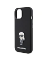 Etui Karl Lagerfeld KLHCP15SSMHKNPK Apple iPhone 15 Silicone Ikonik Metal Pin czarny/black