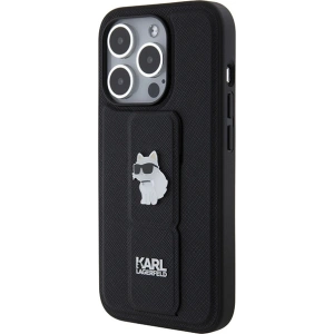 Hurtownia GSM - Case Karl Lagerfeld KLHCP15XGSACHPK Apple iPhone 15 Pro Max Hardcase Gripstand Saffiano Choupette Pins schwarz/black - KLD1813 - {ean13} - Hurt