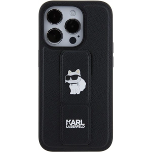 Hurtownia GSM - Case Karl Lagerfeld KLHCP15XGSACHPK Apple iPhone 15 Pro Max Hardcase Gripstand Saffiano Choupette Pins schwarz/black - KLD1813 - {ean13} - Hurt
