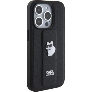 Hurtownia GSM - Etui Karl Lagerfeld KLHCP15XGSACHPK Apple iPhone 15 Pro Max hardcase Gripstand Saffiano Choupette Pins černý/black - KLD1813 - {ean13} - Hurt