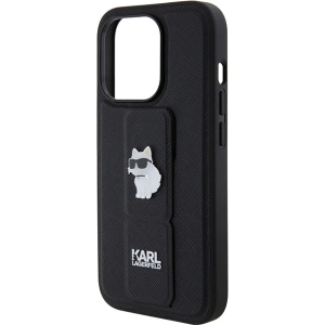 Hurtownia GSM - Case Karl Lagerfeld KLHCP15XGSACHPK Apple iPhone 15 Pro Max Hardcase Gripstand Saffiano Choupette Pins schwarz/black - KLD1813 - {ean13} - Hurt