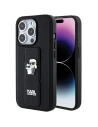 Etui Karl Lagerfeld KLHCP15XGSAKCPK Apple iPhone 15 Pro Max hardcase Gripstand Saffiano Karl&Choupette Pins černý/black