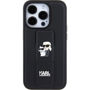 Hurtownia GSM - Etui Karl Lagerfeld KLHCP15XGSAKCPK Apple iPhone 15 Pro Max hardcase Gripstand Saffiano Karl&Choupette Pins černý/black - KLD1814 - {ean13} - Hurt