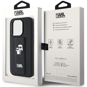 Hurtownia GSM - Etui Karl Lagerfeld KLHCP15XGSAKCPK Apple iPhone 15 Pro Max hardcase Gripstand Saffiano Karl&Choupette Pins černý/black - KLD1814 - {ean13} - Hurt