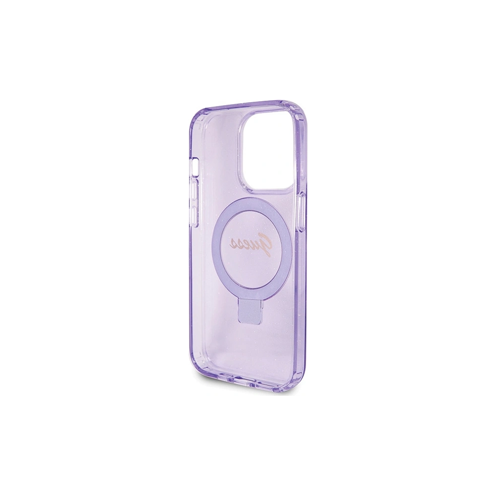 Hurtownia GSM - Etui Guess GUHMP15LHRSGSU Apple iPhone 15 Pro hardcase Ring Stand Script Glitter MagSafe violet/purple - GUE3038 - {ean13} - Hurt