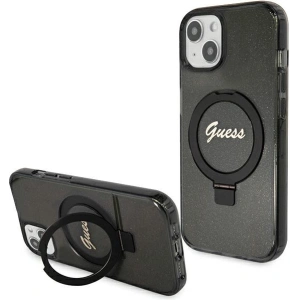 Hurtownia GSM - Etui Guess GUHMP15MHRSGSK Apple iPhone 15 Plus / 14 Plus hardcase Ring Stand Script Glitter MagSafe negru/black - GUE3039 - {ean13} - Hurt