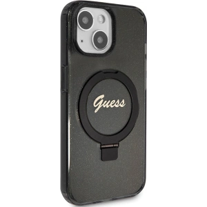 Hurtownia GSM - Etui Guess GUHMP15MHRSGSK Apple iPhone 15 Plus / 14 Plus hardcase Ring Stand Script Glitter MagSafe černý/black - GUE3039 - {ean13} - Hurt
