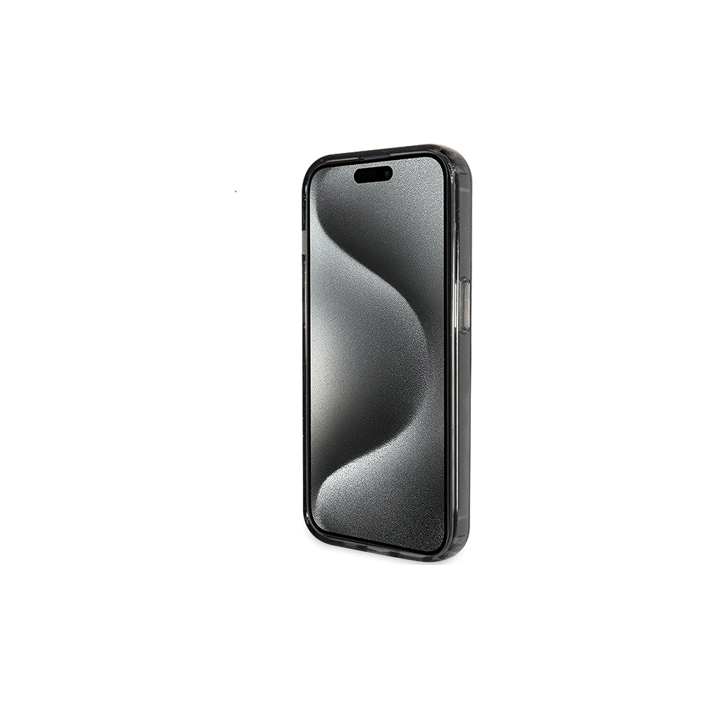 Hurtownia GSM - Case Guess GUHMP15MHRSGSK Apple iPhone 15 Plus / 14 Plus Hardcase Ring Stand Script Glitter MagSafe schwarz/black - GUE3039 - {ean13} - Hurt