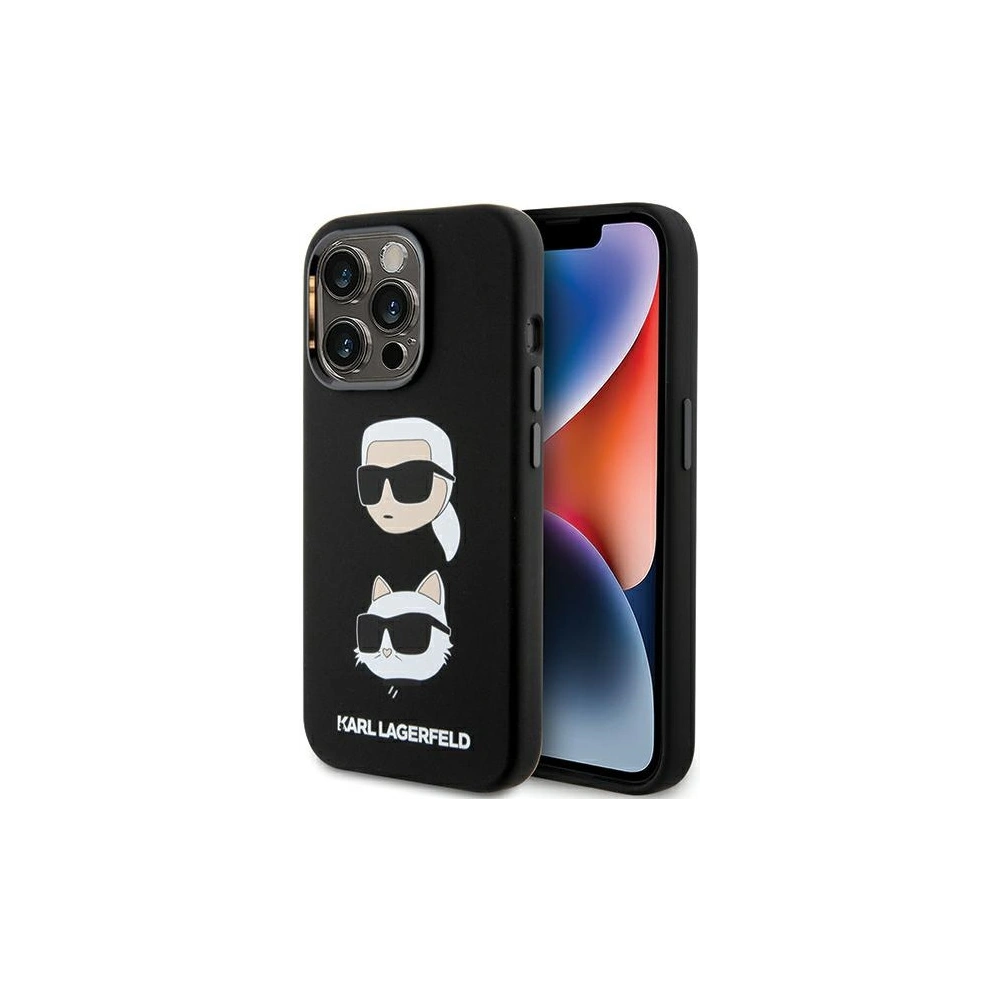 Hurtownia GSM - Etui Karl Lagerfeld KLHCP15XSDHKCNK Apple iPhone 15 Pro Max Silicone Karl&Choupette Head czarny/black - KLD1817 - {ean13} - Hurt