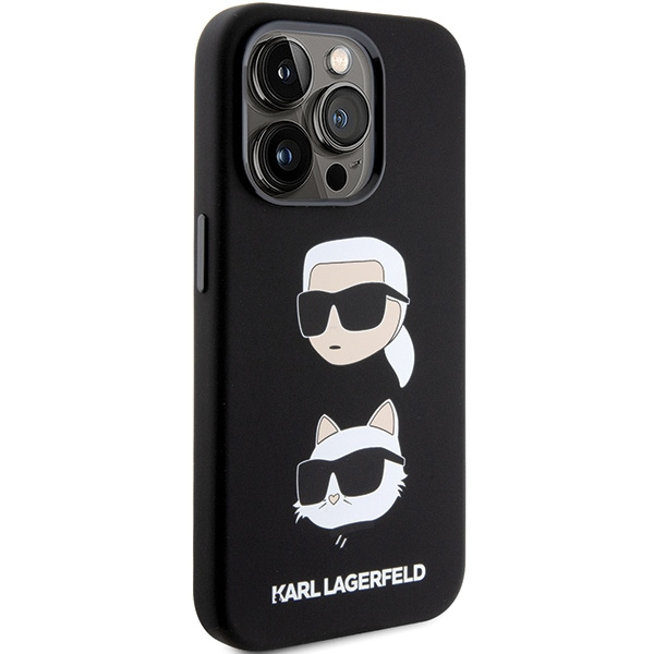 Kryt Karl Lagerfeld KLHCP15XSDHKCNK Apple iPhone 15 Pro Max Silicone Karl&Choupette Head black