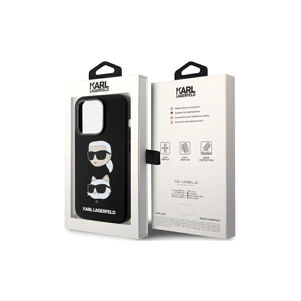 Hurtownia GSM - Etui Karl Lagerfeld KLHCP15XSDHKCNK Apple iPhone 15 Pro Max Silicone Karl&Choupette Head czarny/black - KLD1817 - {ean13} - Hurt