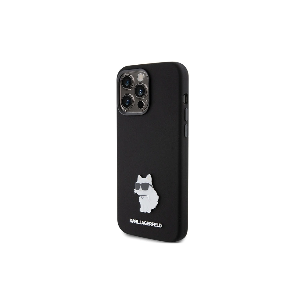 Hurtownia GSM - Etui Karl Lagerfeld KLHCP15XSMHCNPK Apple iPhone 15 Pro Max silikonové Choupette Metal Pin černé/black - KLD1820 - {ean13} - Hurt