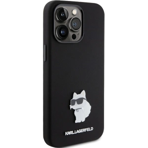 Hurtownia GSM - Etui Karl Lagerfeld KLHCP15XSMHCNPK Apple iPhone 15 Pro Max Silicone Choupette Metal Pin negru/black - KLD1820 - {ean13} - Hurt