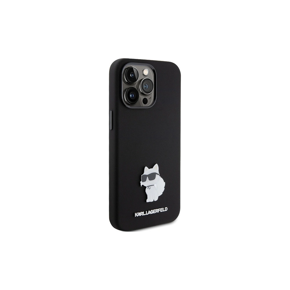 Hurtownia GSM - Etui Karl Lagerfeld KLHCP15XSMHCNPK Apple iPhone 15 Pro Max Silicone Choupette Metal Pin negru/black - KLD1820 - {ean13} - Hurt