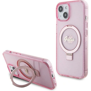Hurtownia GSM - Etui Guess GUHMP15MHRSGSP Apple iPhone 15 Plus / 14 Plus hardcase Ring Stand Script Glitter MagSafe roz/pink - GUE3040 - {ean13} - Hurt