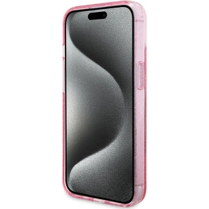 Hurtownia GSM - Etui Guess GUHMP15MHRSGSP Apple iPhone 15 Plus / 14 Plus hardcase Ring Stand Script Glitter MagSafe růžový/pink - GUE3040 - {ean13} - Hurt