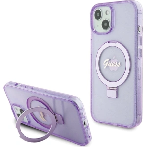 Hurtownia GSM - Etui Guess GUHMP15MHRSGSU Apple iPhone 15 Plus / 14 Plus hardcase Ring Stand Script Glitter MagSafe violet/purple - GUE3041 - {ean13} - Hurt