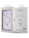 Hurtownia GSM - Etui Guess GUHMP15SHRSGSU Apple iPhone 15 hardcase Ring Stand Script Glitter MagSafe fialový/purple - GUE3044 - {ean13} - Hurt